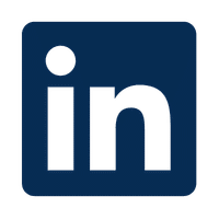 LinkedIn logo featuring a lowercase white "in" on a dark blue square background with rounded corners.